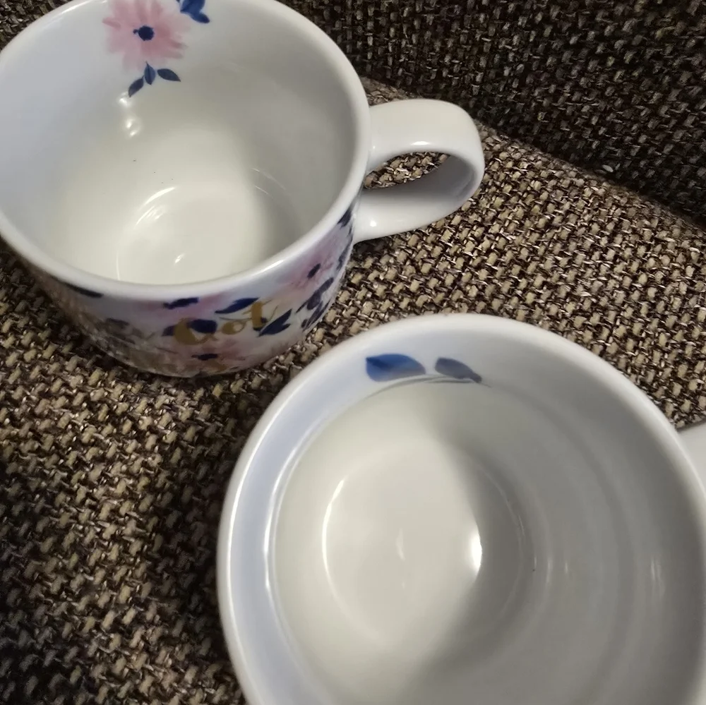 Floral Pier 1 Porcelain Tea Cups